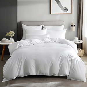 Bamboo Silk Duvet Set (White) - Luff Sleep