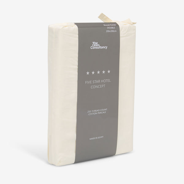 Cream Cotton Duvet Cover - 250 / 500 Thread Count