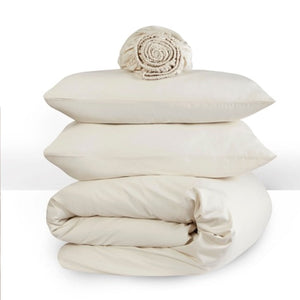 Cream Cotton Duvet Cover - 250 / 500 Thread Count