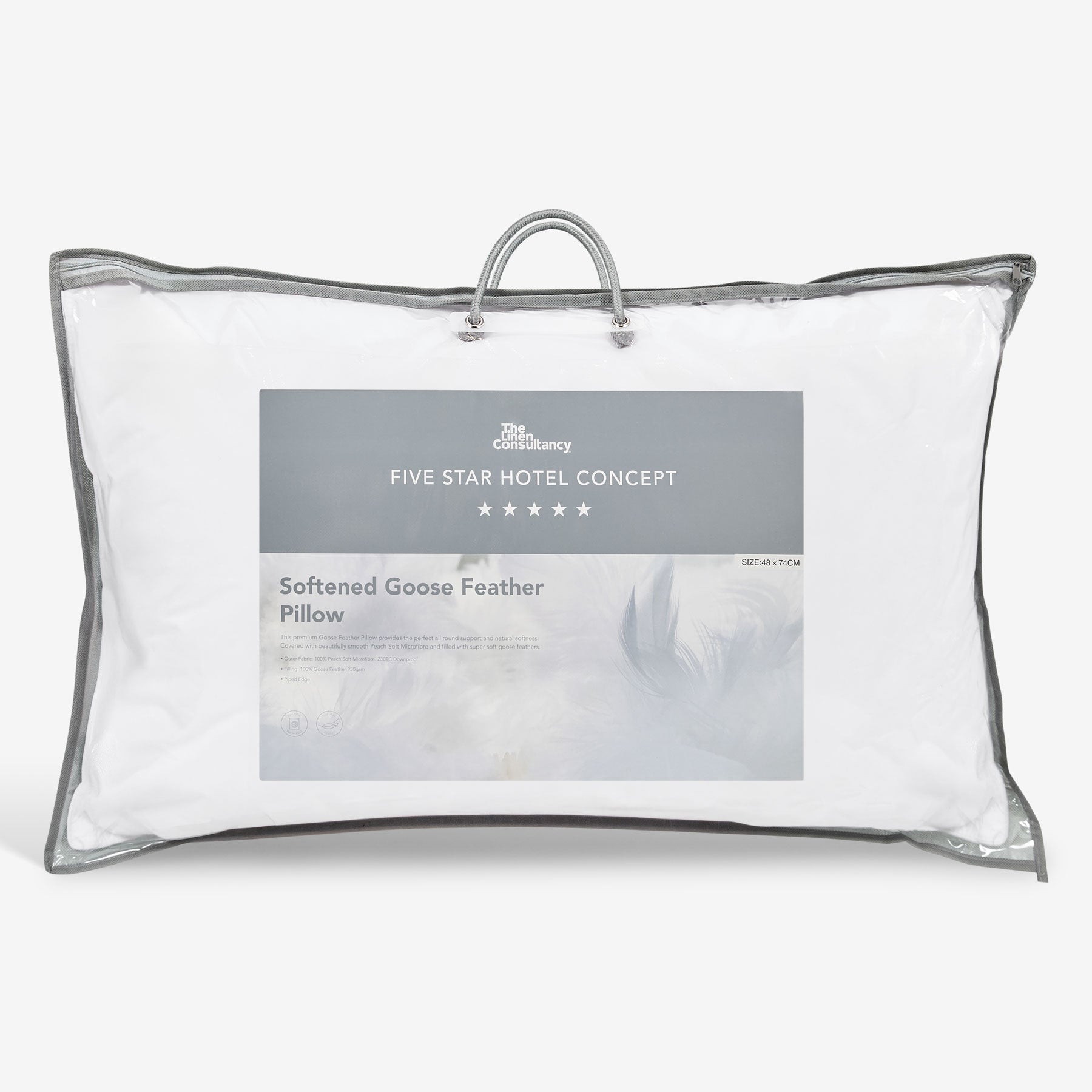 Softened Goose Feather Pillow TLC Laud Sleep UK - Main Image