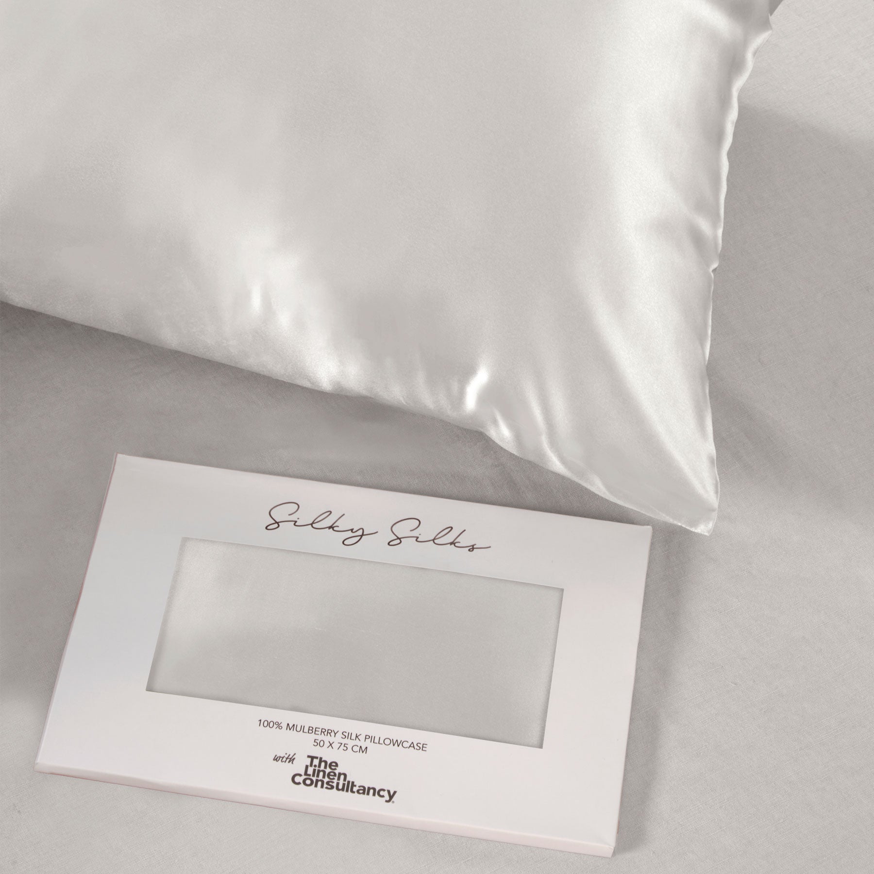 Silky Silks Mulberry Silk Pillowcase in White