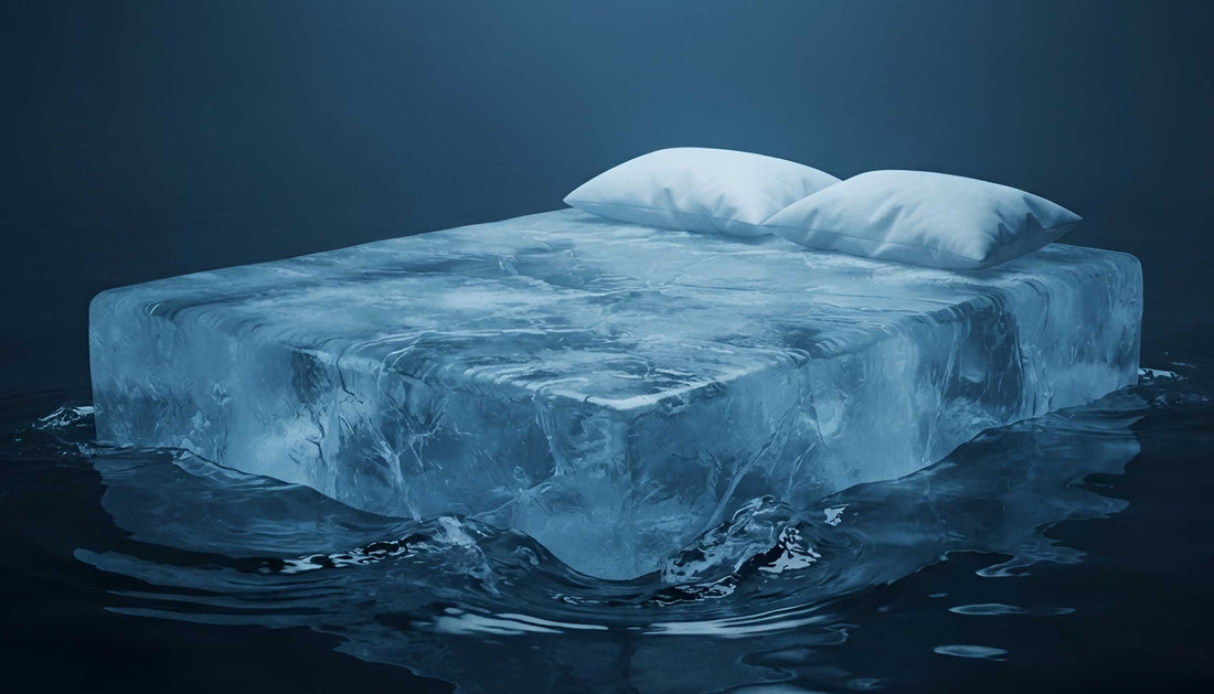 Cooling bedding on a bed