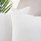 Waffle Cushion Covers 50cm x 50cm (Pair) - White