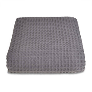 Waffle Throw Blanket (225cm x 250cm) - Graphite Grey