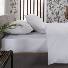 White 400 Thread Count Cotton Fitted Sheet