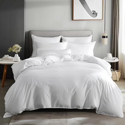 Luff Sleep - Bamboo Silk Duvet Set (White)