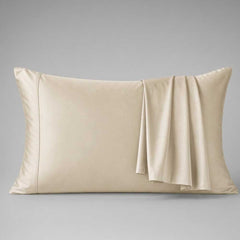 Pair of Champagne Luff SilverLining bamboo silk pillowcases