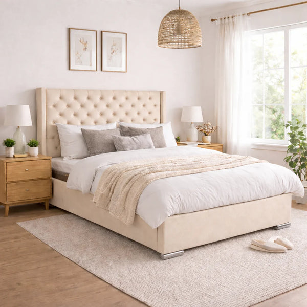 Majestic Wingback Ottoman Bed