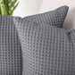 Waffle Cushion Covers 50cm x 50cm (Pair) - Graphite Grey