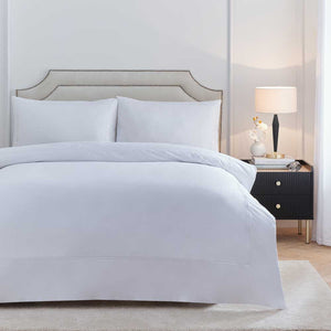 Paoletti Elara Embroidered Cotton Duvet Set - White
