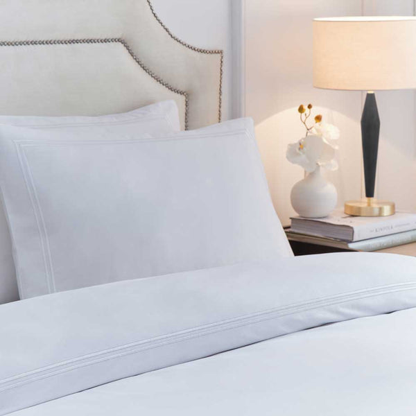 Paoletti Elara Embroidered Cotton Duvet Set - White