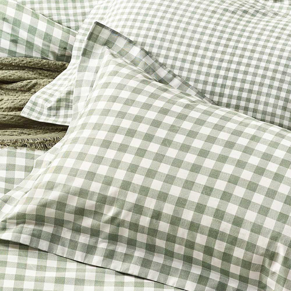 Yard Barton Gingham Check Duvet Cover Set - Forest