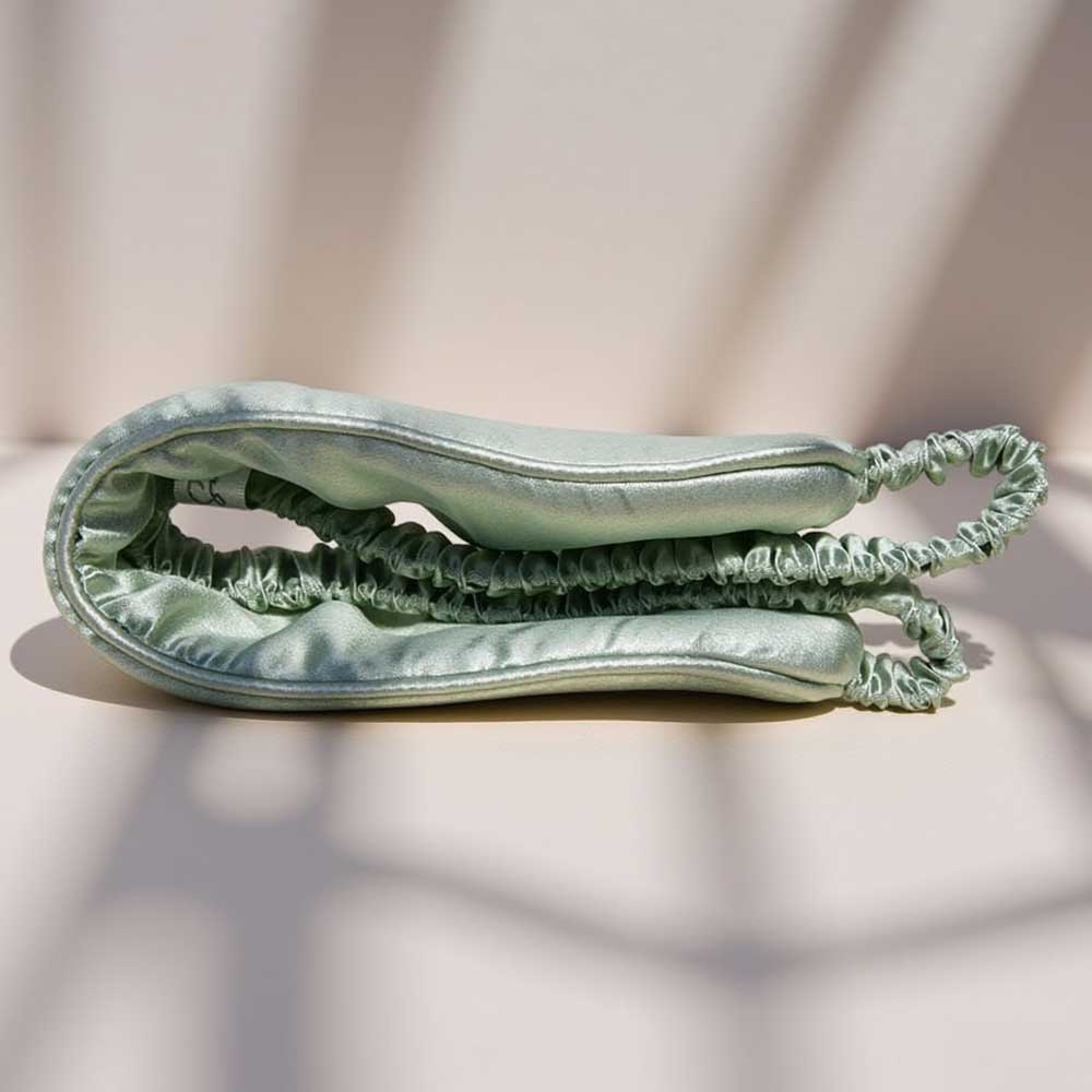 Sage Green Mulberry Silk Eye Mask