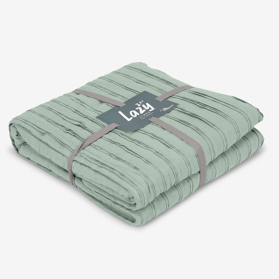 Sage Green Linen Throw Blanket (180 x 30cm)