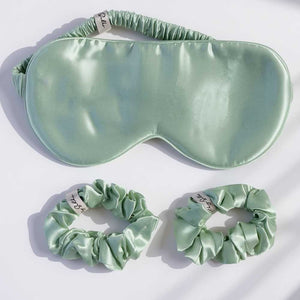 Sage Mulberry Silk Hair Scrunchie (Pack of 2)