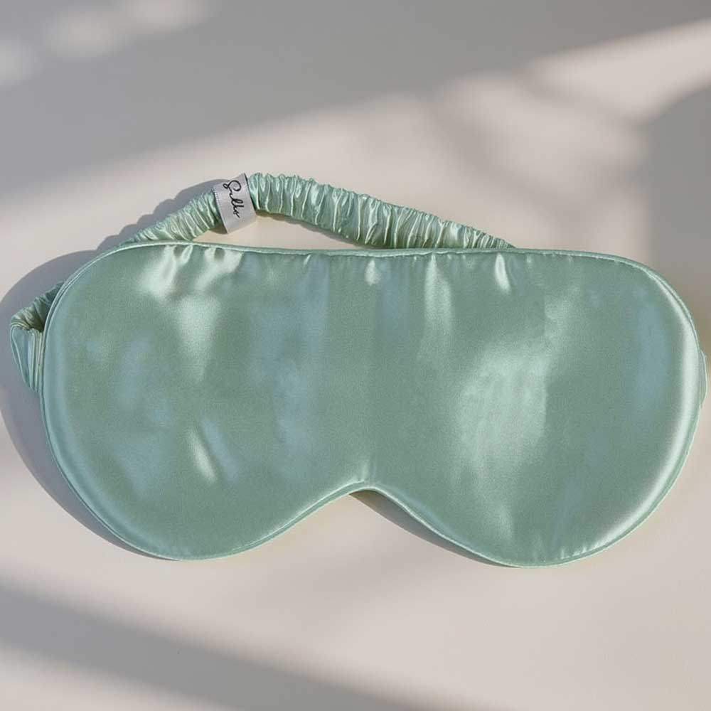 Sage Green Mulberry Silk Eye Mask