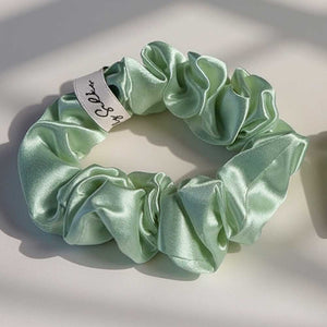 Sage Mulberry Silk Hair Scrunchie (Pack of 2)