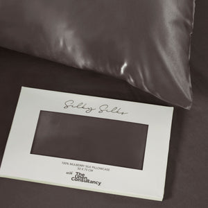 Charcoal Grey Silk Pillowcase