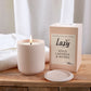 Gold, Laziness & Myrrh Ceramic Candle Pot With Lid