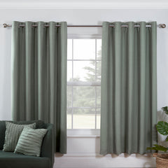 Sage green washed linen curtains by Lazy Linen