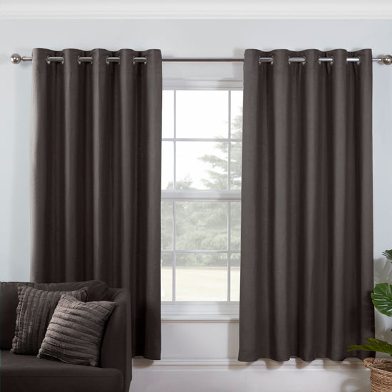 Charcoal Grey Linen Curtains (167 x 183cm)