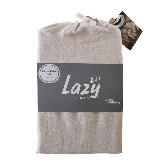 Lazy Linen Pillowcase (Pack of 2) - Natural