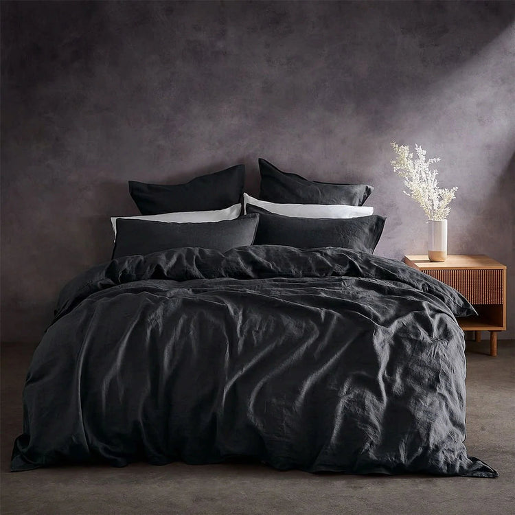 Shop European flax washed linen bed sets, duvet covers, pillowcases and sheets from Lazy Linen