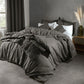 Charcoal Grey Linen Throw Blanket (180 x 30cm)