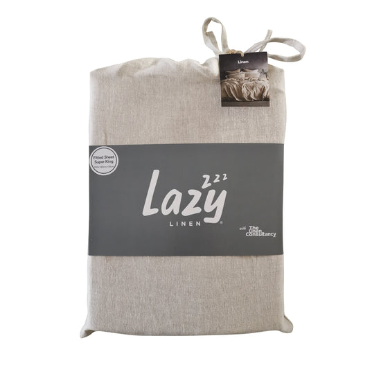 Lazy Linen Fitted Sheet - Natural