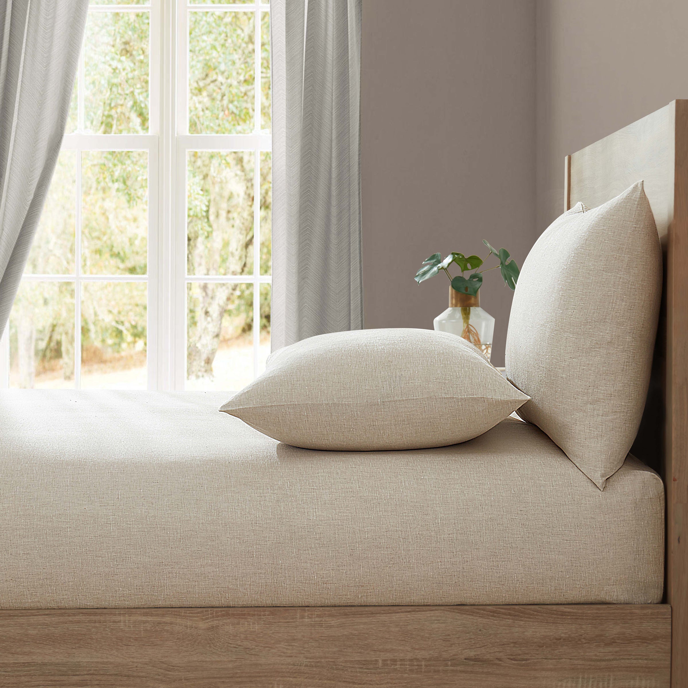Shop Linen Bedding including linen duvet covers, fitted sheets and pillowcases