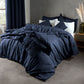 Navy Blue Linen Throw Blanket (180 x 30cm)