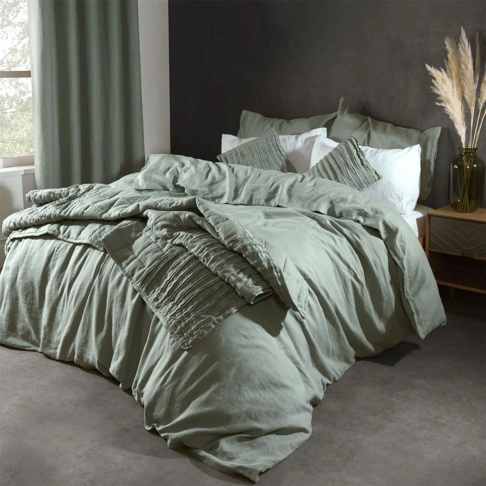 Sage Green Linen Cushion (40 x 40cm)