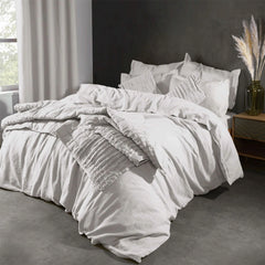 White Lazy Linen washed linen bedding