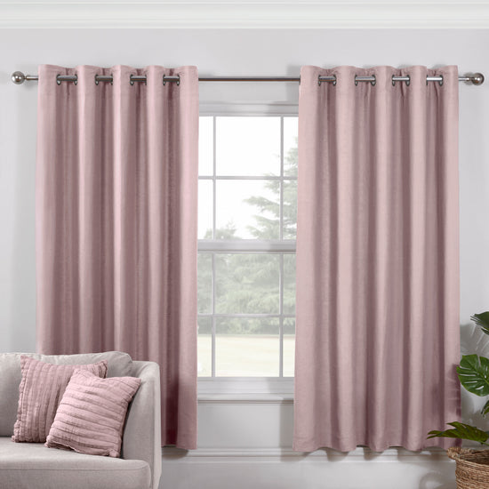 Mellow Pink Linen Curtains (167 x 183cm)