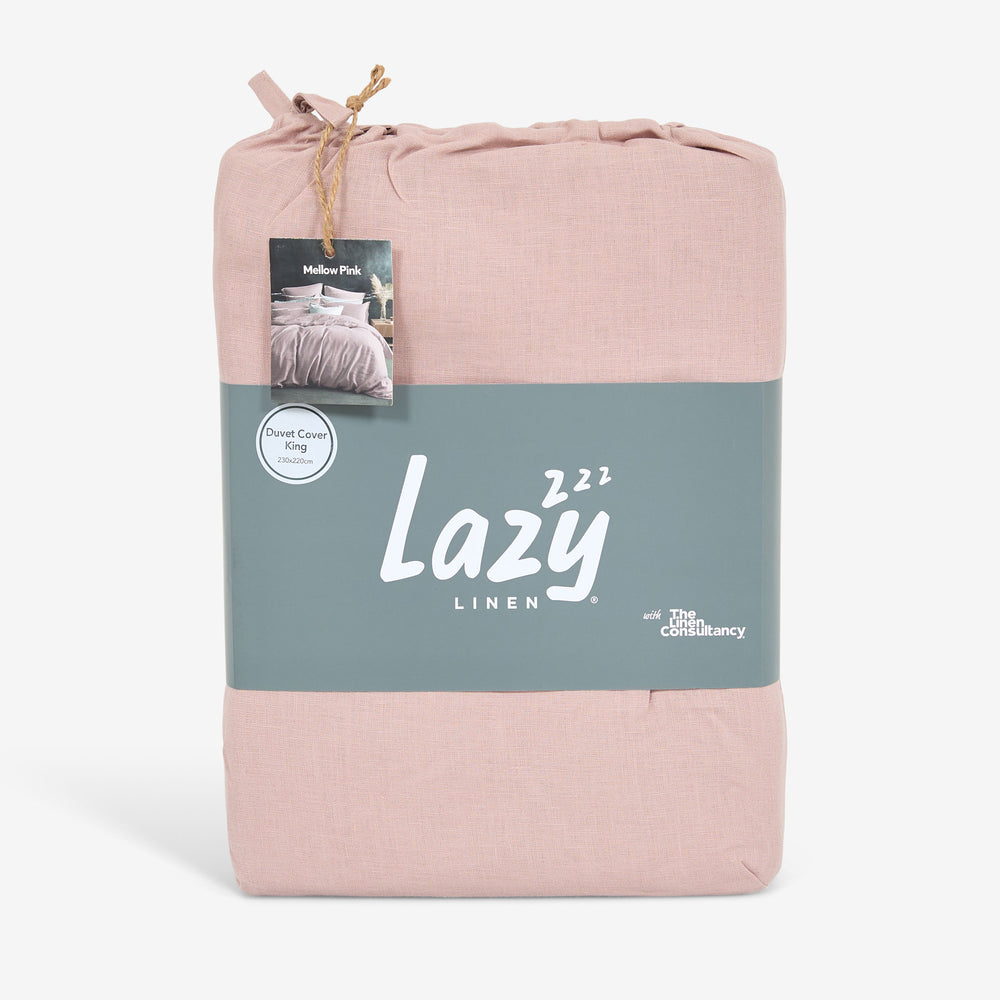 Pink Linen Duvet Cover - Lazy Linen