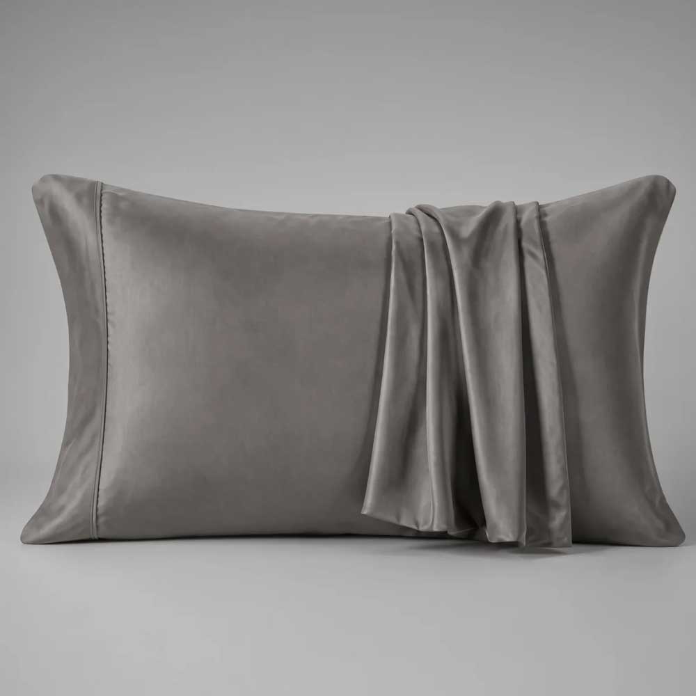 Dark Grey Bamboo Silk Pillowcase (2 Pack)