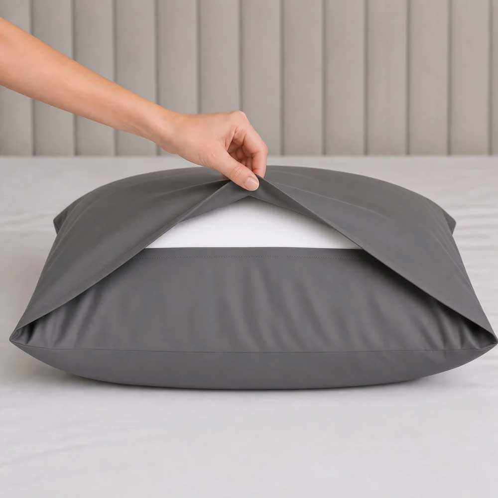 Dark Grey Bamboo Silk Pillowcase (2 Pack)