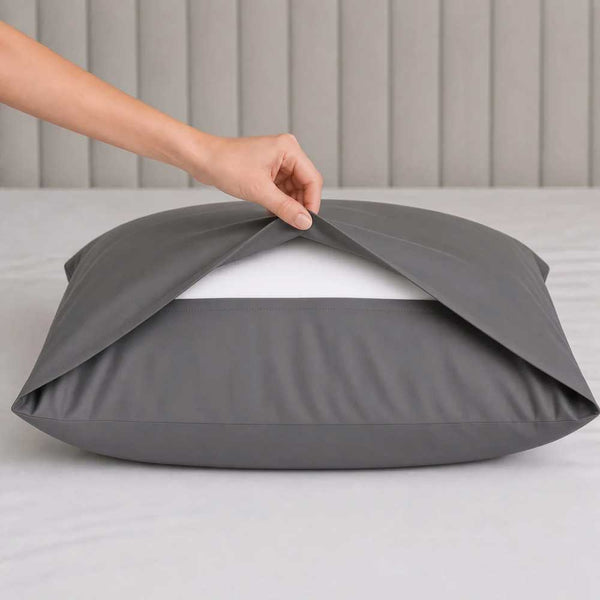 Dark Grey Bamboo Silk Pillowcase (2 Pack)