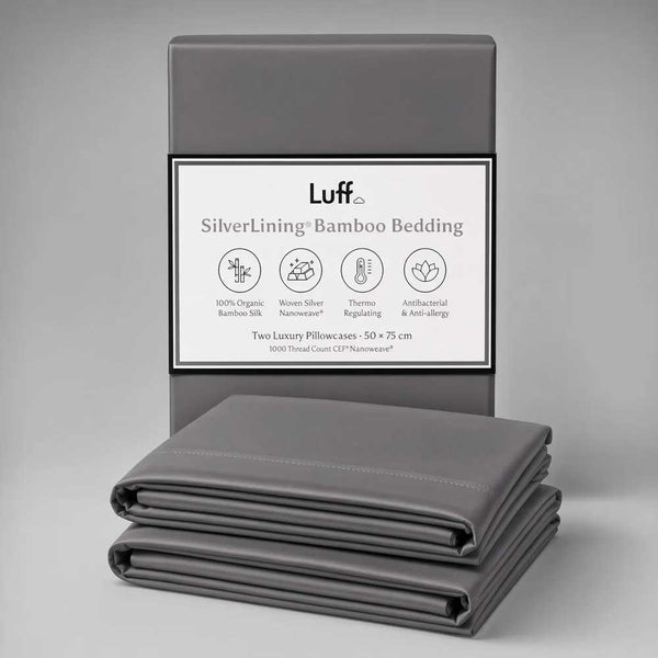 Dark Grey Bamboo Silk Pillowcase (2 Pack)