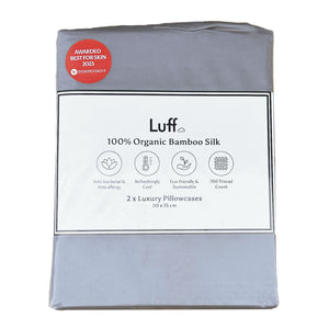 Luff Sleep - Dark Grey Bamboo Silk Pillowcase (Pair)