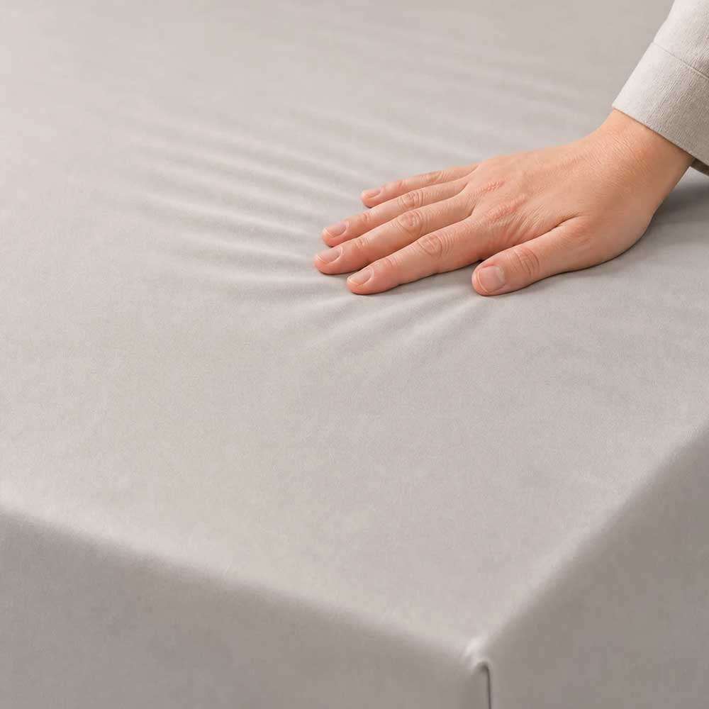 Grey Organic Bamboo Silk Deep Fitted Sheet (35cm) -  Luff SilverLining®