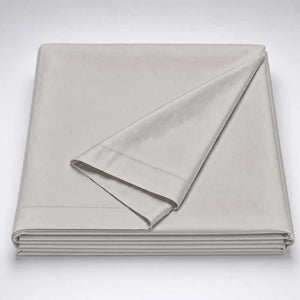 Grey Organic Bamboo Silk Flat Sheet - Luff SilverLining®