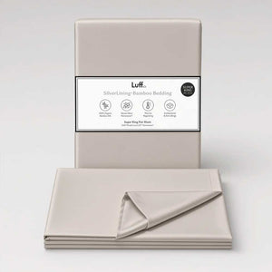 Grey Organic Bamboo Silk Flat Sheet - Luff SilverLining®