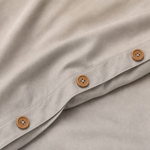 Grey Organic Bamboo Silk Duvet Set - Luff SilverLining®