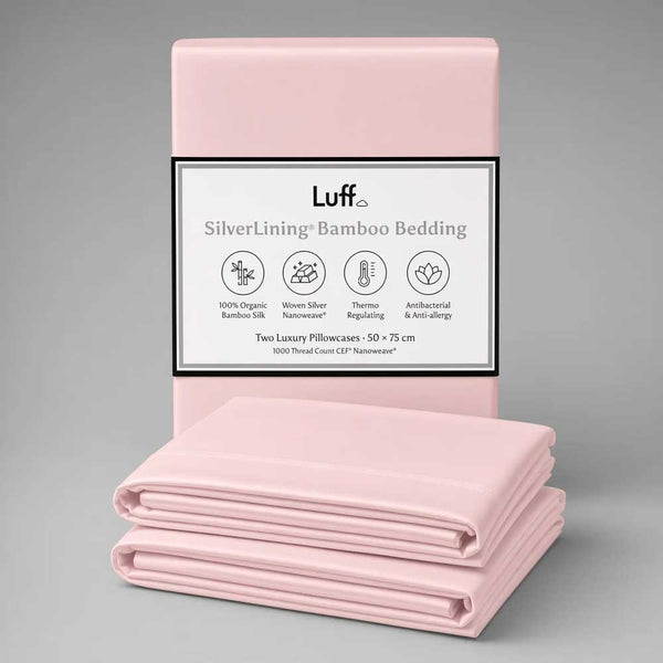 Pink Bamboo Silk Pillowcase (2 Pack)