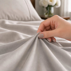 Grey Organic Bamboo Silk Duvet Set - Luff SilverLining®