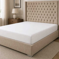 White Bamboo Silk Deep Fitted Sheet (35cm) -  Luff SilverLining®