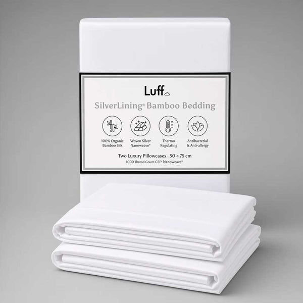 White Bamboo Silk Pillowcase (2 Pack)