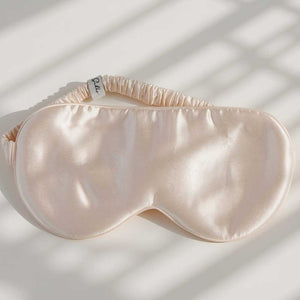 Beige / Natural Mulberry Silk Eye Mask