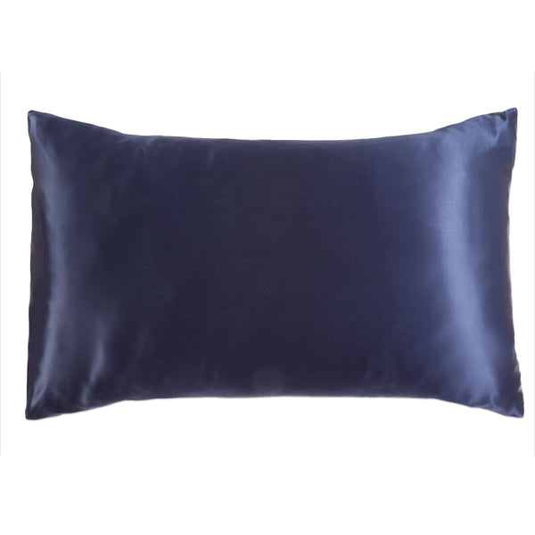 Navy Blue Silk Pillowcase